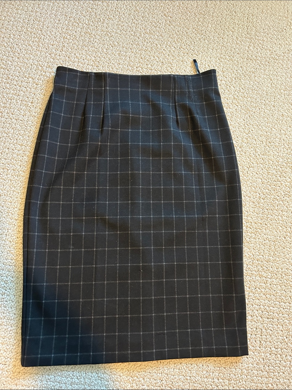 Amanda & Chelsea Charcoal Windowpane Pencil Skirt